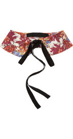 Karl Amelisa printed silk collar