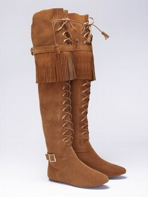 Suede Fringe Boot. $189 by VictoriasSecret