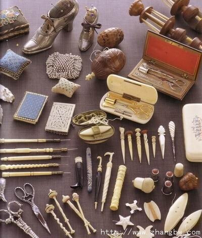 1800年代初期—1900年代初期英国、瑞典、丹麦蕾丝制作所用的工具和用具
