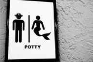 Fun pirate/mermaid potty sign #potty