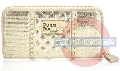 Pauls Boutique 缝纫格+双排铆钉钱包3色