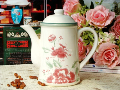 法式乡村陶瓷餐具/贵妃插翠咖啡壶/茶壶