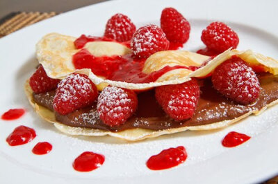 Raspberry and Nutella Crepe