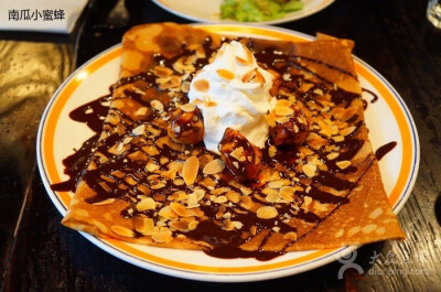 Almond chocolate crepe