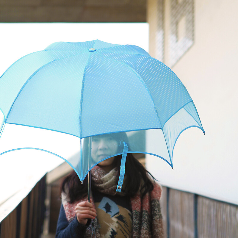 三年二班●可爱生活三阿波罗伞小圆点接纱洋伞晴雨伞雨伞