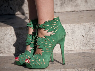 charlotte olympia green heels