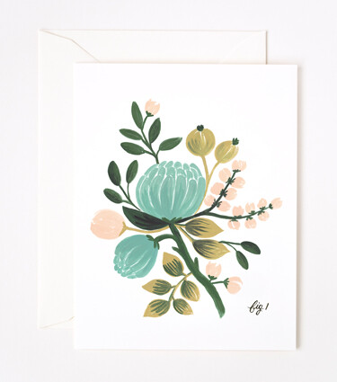 Blue Floral Card