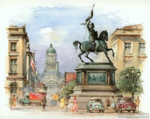 这个漂亮了，今天水彩又强势而归，Detlev Nitschke 景观水彩作品@CCI中国动漫插画