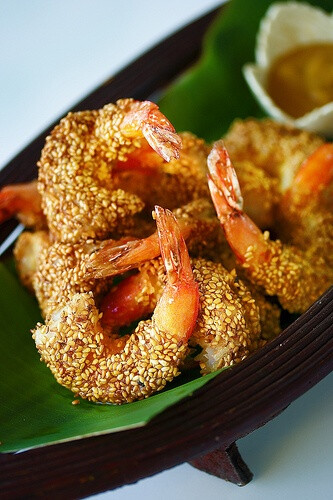 Sesame Shrimp with Honey Mustard