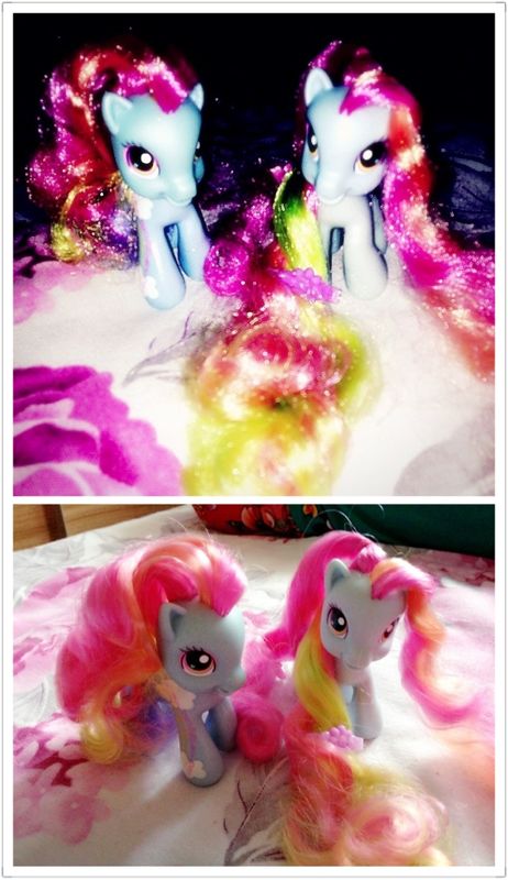 超迷人的彩虹长发宝莉马和超多发宝莉~~HASBRO孩之宝 my little pony，我的爱哦~~