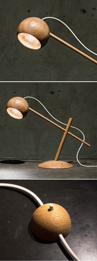 橡木台灯，挪威设计师Sverre Uhnger作品?！甇o’ table lamp by Sverre Uhnger