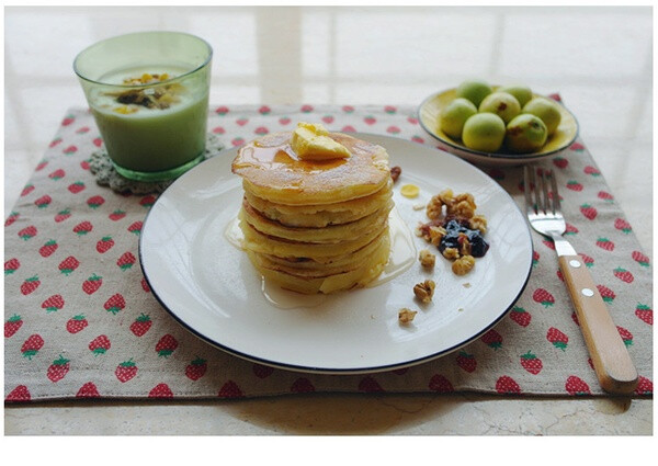 pancake，酸奶，冬枣