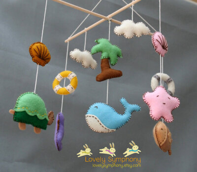 The sea baby mobile- Ahoy hanging mobile- Ocean mobile