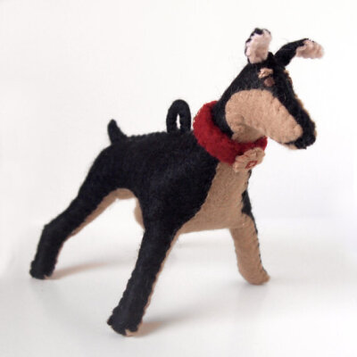 doberman plush. hand stitched and made-to-order.