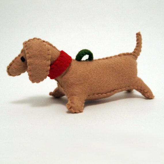 weiner dog plush. hand stitched and made-to-order.