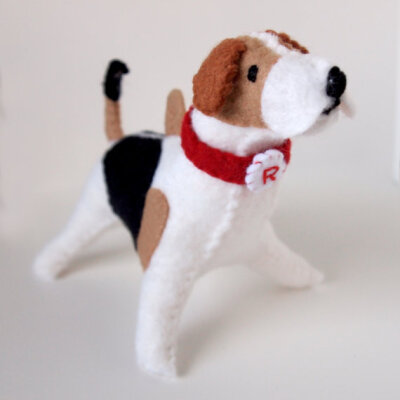 jack russell terrier plush. hand stitched and made-to-order.