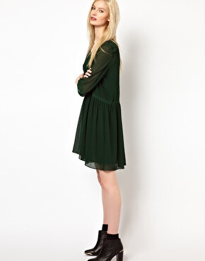 Image 4 of BA&amp;SH Double Layered Shirt Dress in Crepe