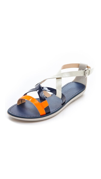 Luxury Rebel Shoes Swing Colorblock Flat Sandals