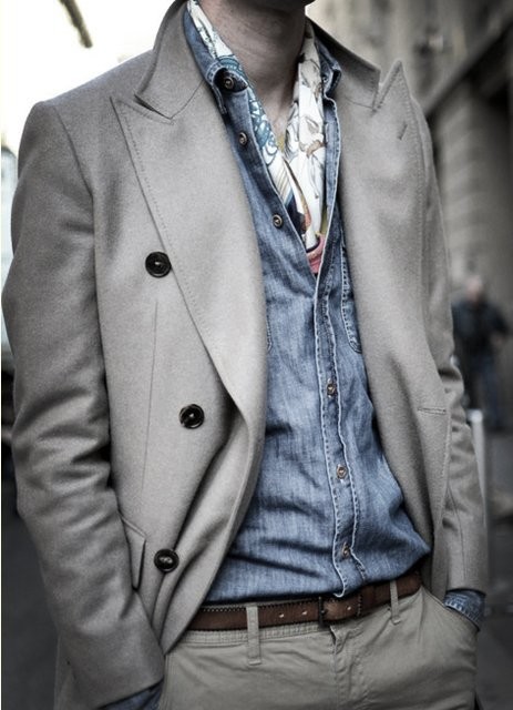 Chambray under suit