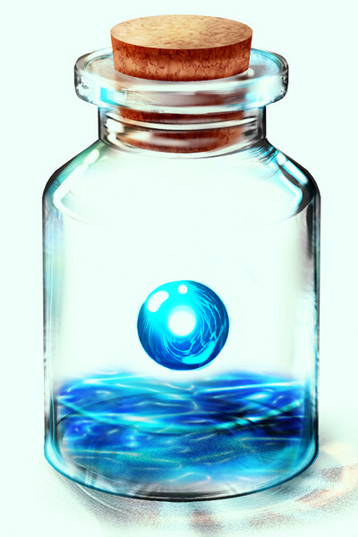 穿透你的瞳孔所能见的瓶中的世界 原图素材画师：绯羽 P站 诘めてもいいのよ