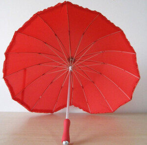 创意心形伞大红爱心伞情侣伞结婚伞新娘伞长柄防紫外线晴雨伞