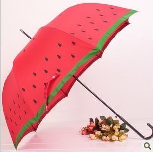 创意红色可爱卡通西瓜伞/长柄伞/遮阳伞 公主伞 阿波罗雨伞