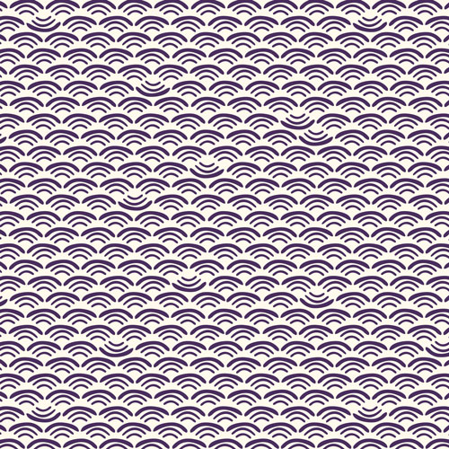 Smile and Wave | Plum :: Koi by Rashida Coleman-Hale for Cloud9 Fabrics