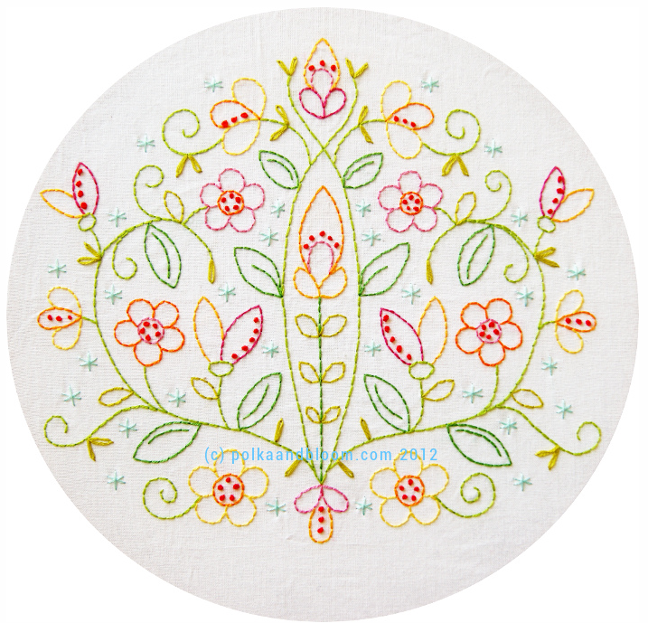 May Flowers embroidery pattern