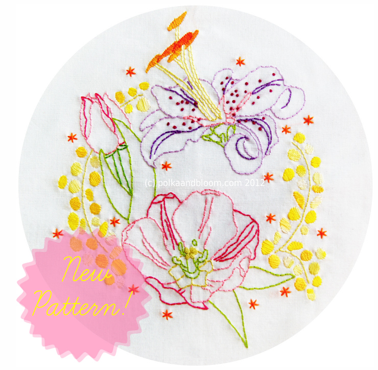 Nature's Jewels embroidery pattern