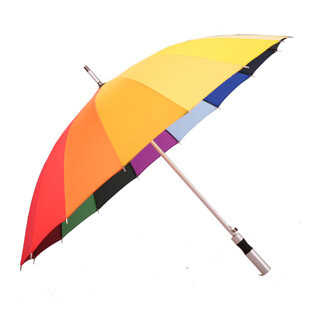直杆伞太阳伞超大105cm彩虹伞