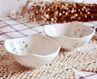 日式和风 创意陶瓷 手绘 甜品碗 冰淇淋碗 沙拉碗 调料碗 zakka