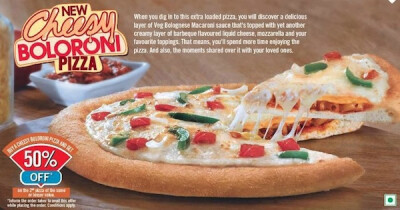 Domino’s India Now Has Macaroni-Layered Pizza with BBQ-Flavored Liquid Cheese