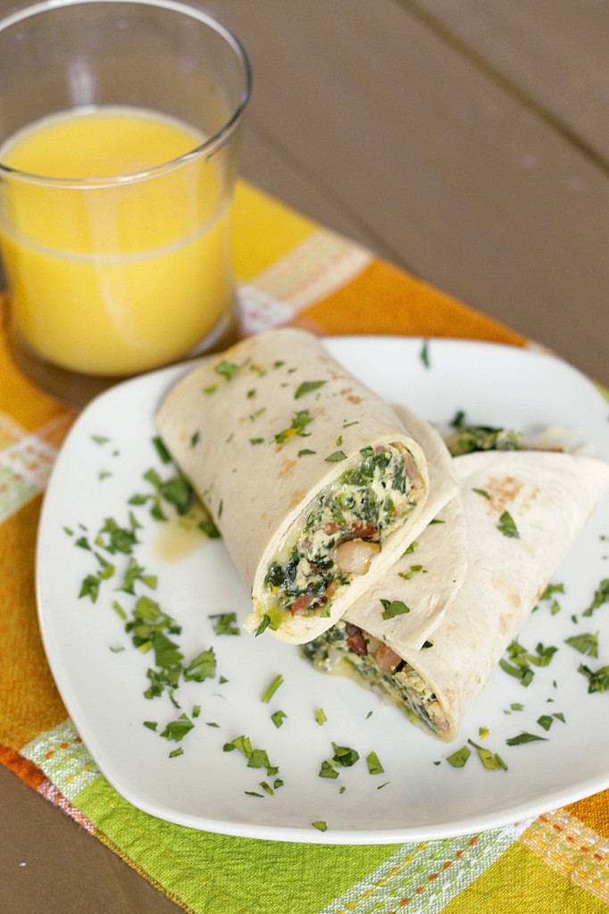 One Skillet Breakfast Burritos