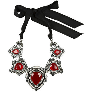 Lanvin Crystal ribbon necklace