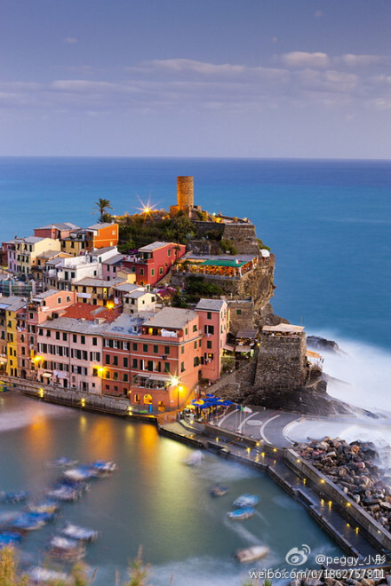 Dusk, Cinque Terre, Italy