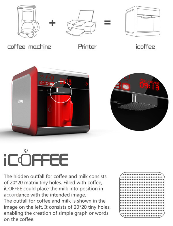 iCoffee：咖啡拉花也玩定制打印！