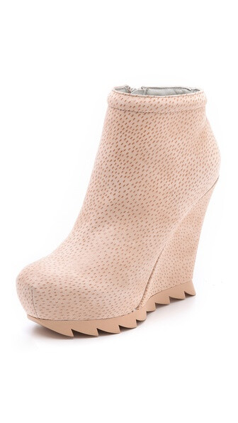 Camilla Skovgaard Suede Wedge Booties on Saw Sole