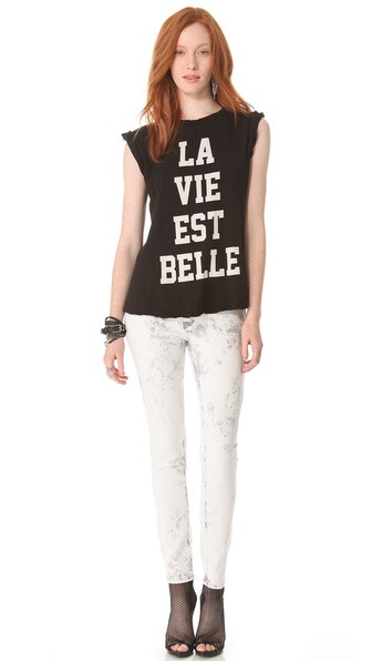 Wildfox La Vie Est Belle Crew Neck Tee