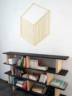 用燕尾榫加固，则能做一个可DIY的书架DIY Geometric Wall Decor