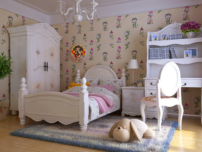 充满童话般的儿童卧室