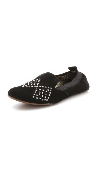 Yosi Samra Suede Driver Flats