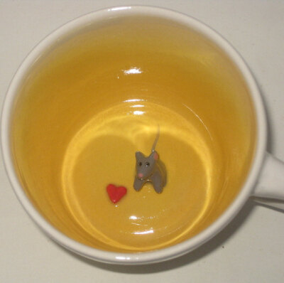 Mouse with Heart Surprise Mug