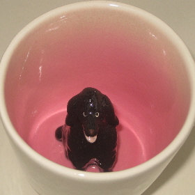 Black Poodle Surprise Mug