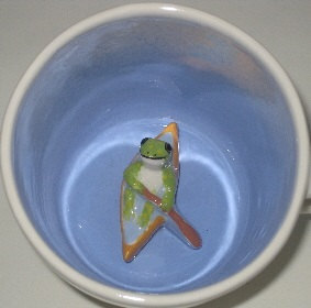 Canoeing Frog Surprise Mug