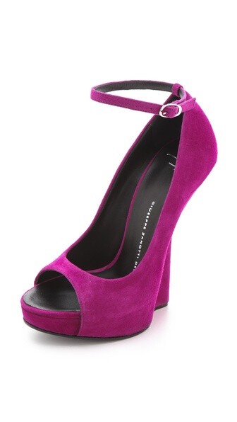 Giuseppe Zanotti Peep Toe Wedge Heels