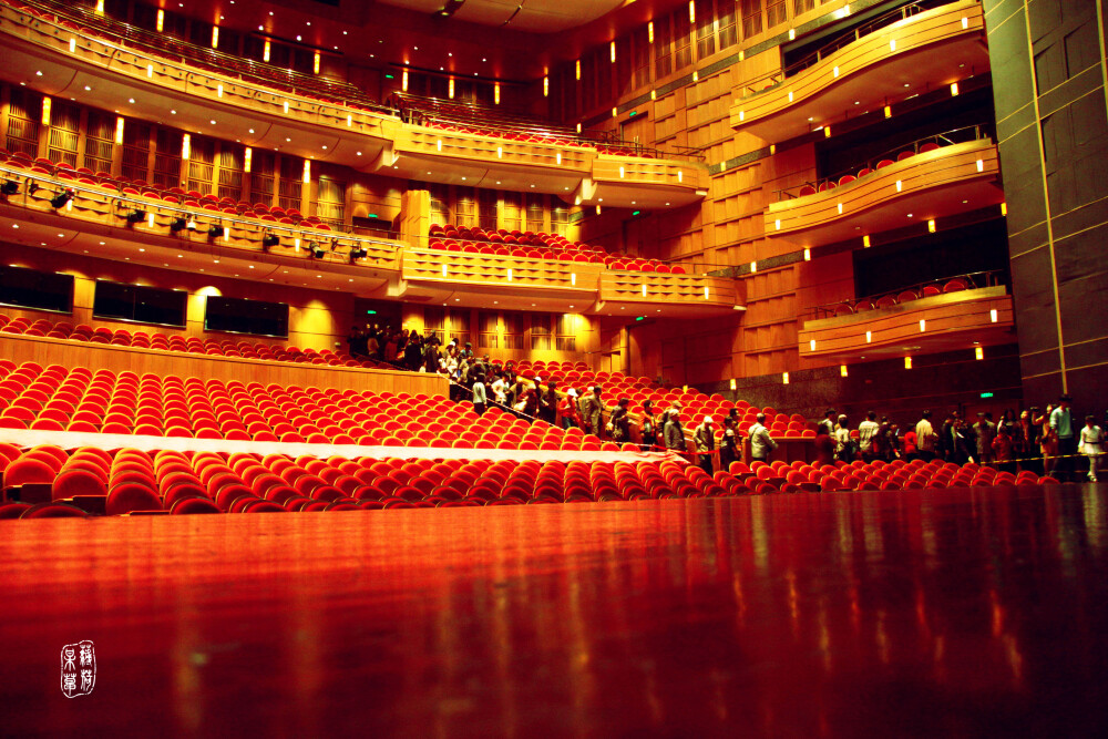 上海大剧院--从二道幕偷偷往外看,不知道今天来了多少人?