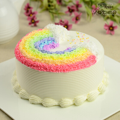#悠享家#蛋糕、甜品【七色彩虹蛋糕】云端彩虹~