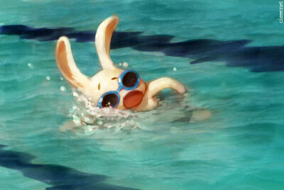 Swim! Rabbit! Swim! 游泳的兔子~