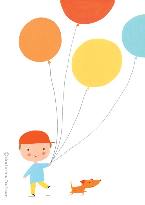 总有一颗长不大的心——旅居伦敦的插画师Ekaterina Trukhan.插画师Ekaterina Trukhan从俄罗斯远赴伦敦求学，从坎伯韦尔艺术学院毕业后，她选择了为热爱的儿童书籍与杂志绘画插画。她的作品充满童趣，连成年人看后都会轻松自在，所以十分讨孩子们的喜欢。这些快乐可爱的卡通形象会带给童年更多的色彩与微笑。