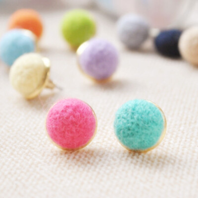 羊毛毡耳钉